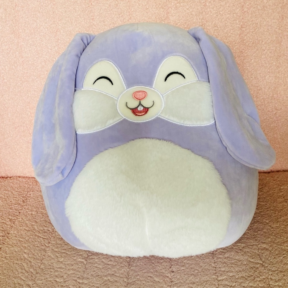 Squishmallows 12” Purple Bunny Rabbit Lavender Easter Smiling Plush
